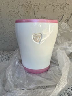Ceramic Waste Basket or Trash Can (new)