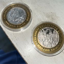 1995 Foxwoods Colonial Collection Edition Coin .999 Silver