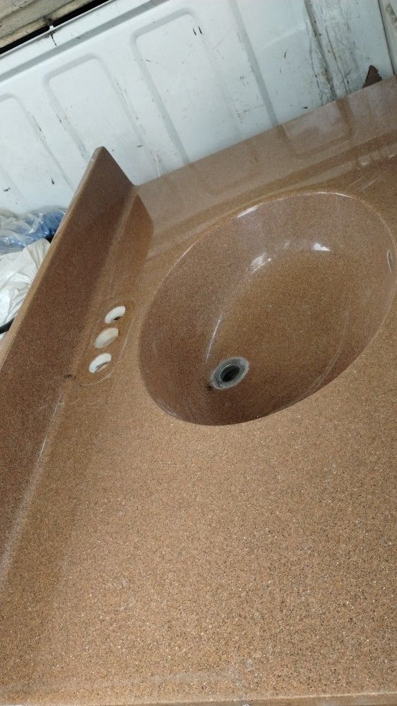 Light 🟤 Brown Marble Countertops For Bathroom