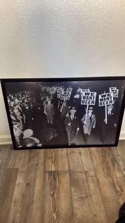 We want beer poster with frame