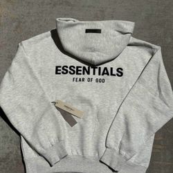 Essentials Hoodie Light Oat Small