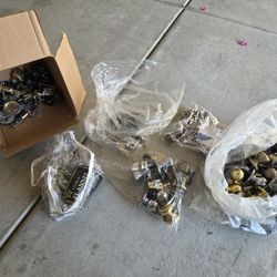 Door Knobs mixed finish 