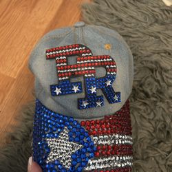 Puerto Rico Hat Bedazzled