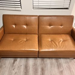 Ashley Faux Leather Sleeper Futon