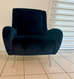 El Dorado Furniture Navy Velvet Accent Chair