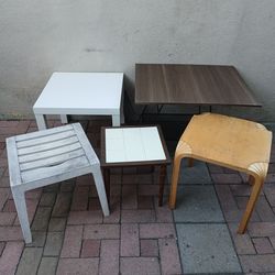 Small tables.