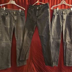 George Brand Regular Fit Black Jeans - Men's Size 30x32 - Set Of 3