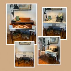 Antique desk, Apothecary/ library Card Catalog Drawers, Sewing drawers, Typewriter Table Read Ad For Pricing 