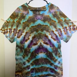 TIDAL RUNE 🌊🌀🟣 XL HANDMADE TIE DYED SHIRT