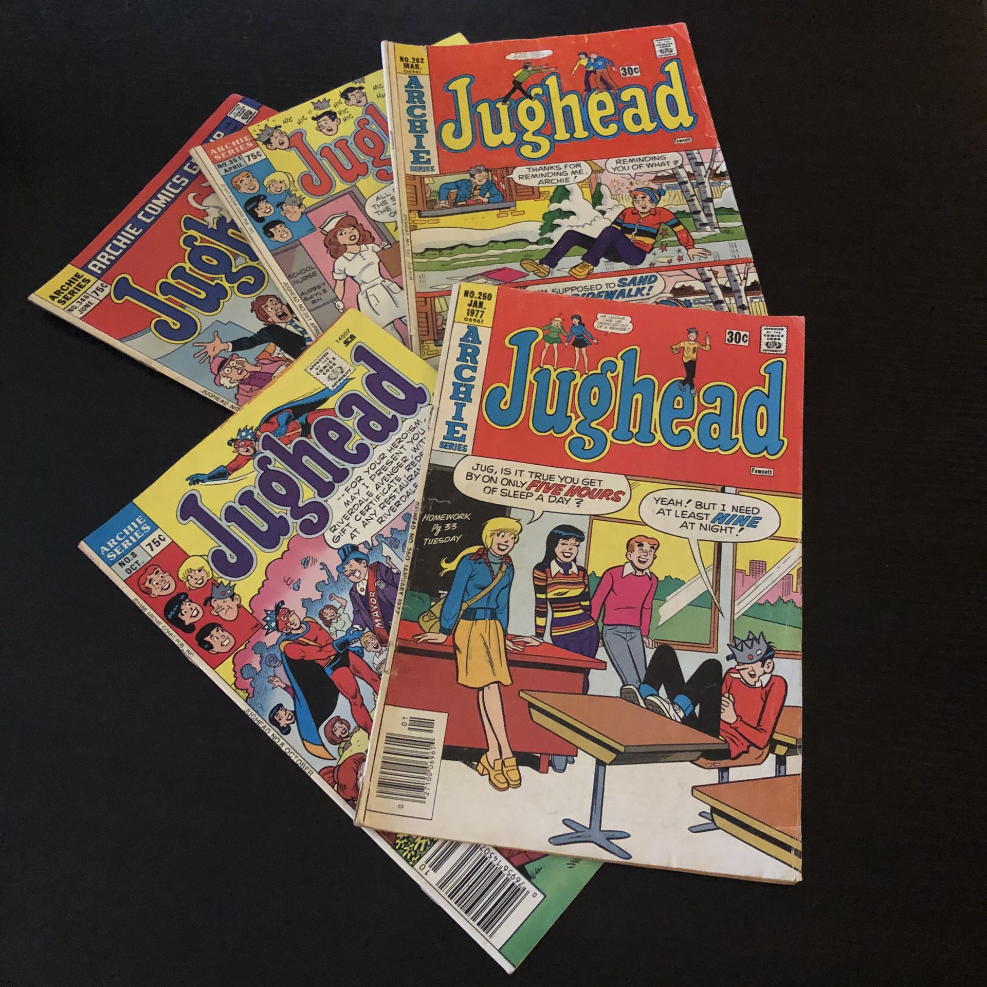 Vintage Jughead comics- lot of 5