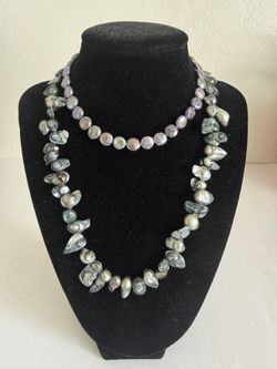 2 Strands Peacock Freshwater Pearl Beads – Baroque & Round Pearls for Jewelry Making