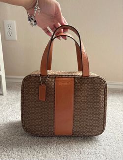 Coach Signature Canvas Toiletry/ Makeup  Bag