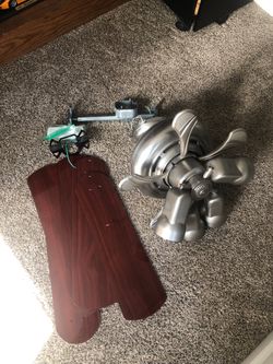 Stainless steel ceiling fan w/ blades and parts