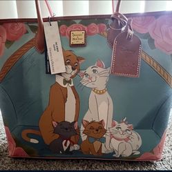 Disney Dooney And Bourke The Aristocats Tote Bag XL By Ann Shen * BRAND NEW * 