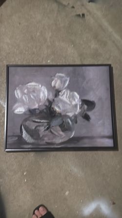 Framed Floral Still Life Painting