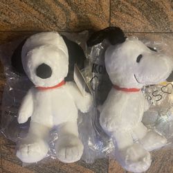 Snoopy Peanuts Stuffed Plush 12” x2 NEW
