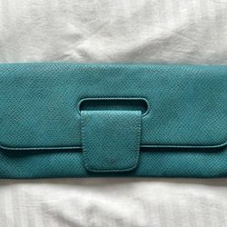 Turquoise Like New Clutch Purse 