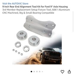 9 Inch Rear End Alignment Tool Kit for Ford 9” Axle Housing 3rd Member Replacement Setup Fixture Tool, 6061 Aluminum CNC Machined, Big & Small Bearing