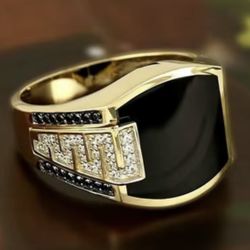 Classic Men's Ring Fashion Metal Gold Color Rings for Men Engagement Wedding Luxury Jewelry