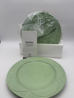 Princess House Marbella Dinner Plates Set of 4 Mint Green New 3287 N3