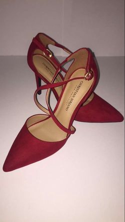 Brand new Christian siriano red high heels strap