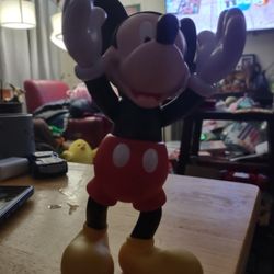 Vintage Disney Mickey Mouse Toy Figurine 7"