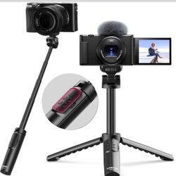 ULANZI RMT-01 Wireless Shooting Grip & Tripod for Sony, Canon, Nikon & Other Vlog Cameras or Smartphones, Selfie Video Recording Vlogging Accessories 