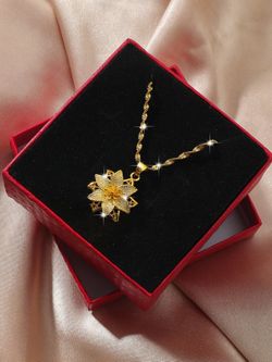 Gold Sunflower Necklace 