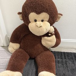 Large Monkey And Baby Monkey Plush 