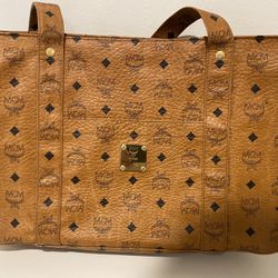 MCM Visetos Shopping Tote