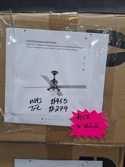 56" 4 blade led indoor outdoor ceiling light fan