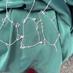 Tobilleras De Plata 925