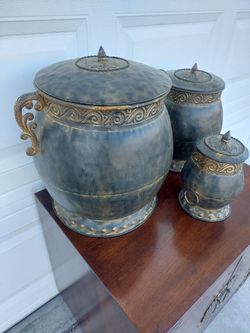 Large Metal Jars
