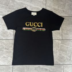 Gucci T-Shirt Sequin Tiger Black