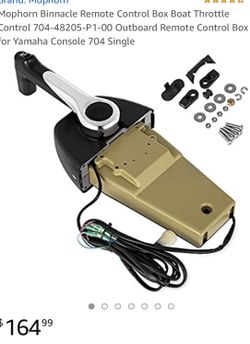 Mophorn Boat outboard remote control box for Yamaha console 704 single