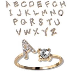 Custom Letter Ring 26 Letters Available
