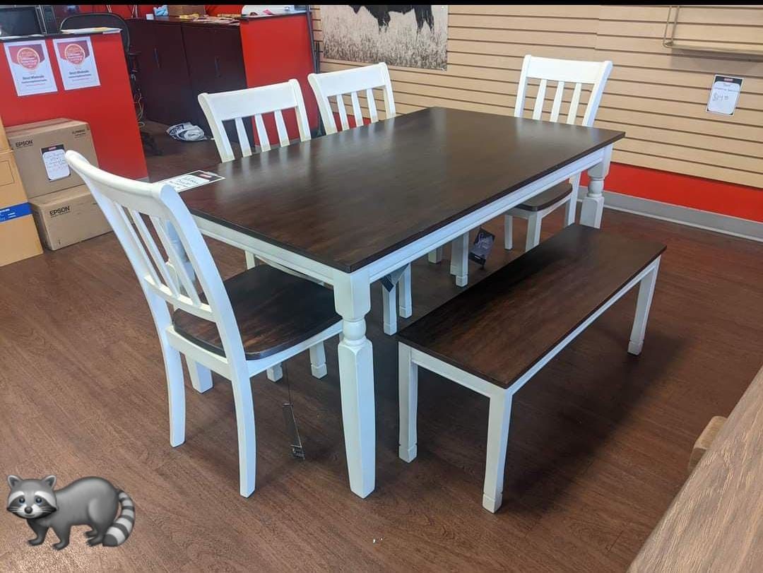 Whitesburg Pcs Dining Table Set Table Chairs and Bench Finance