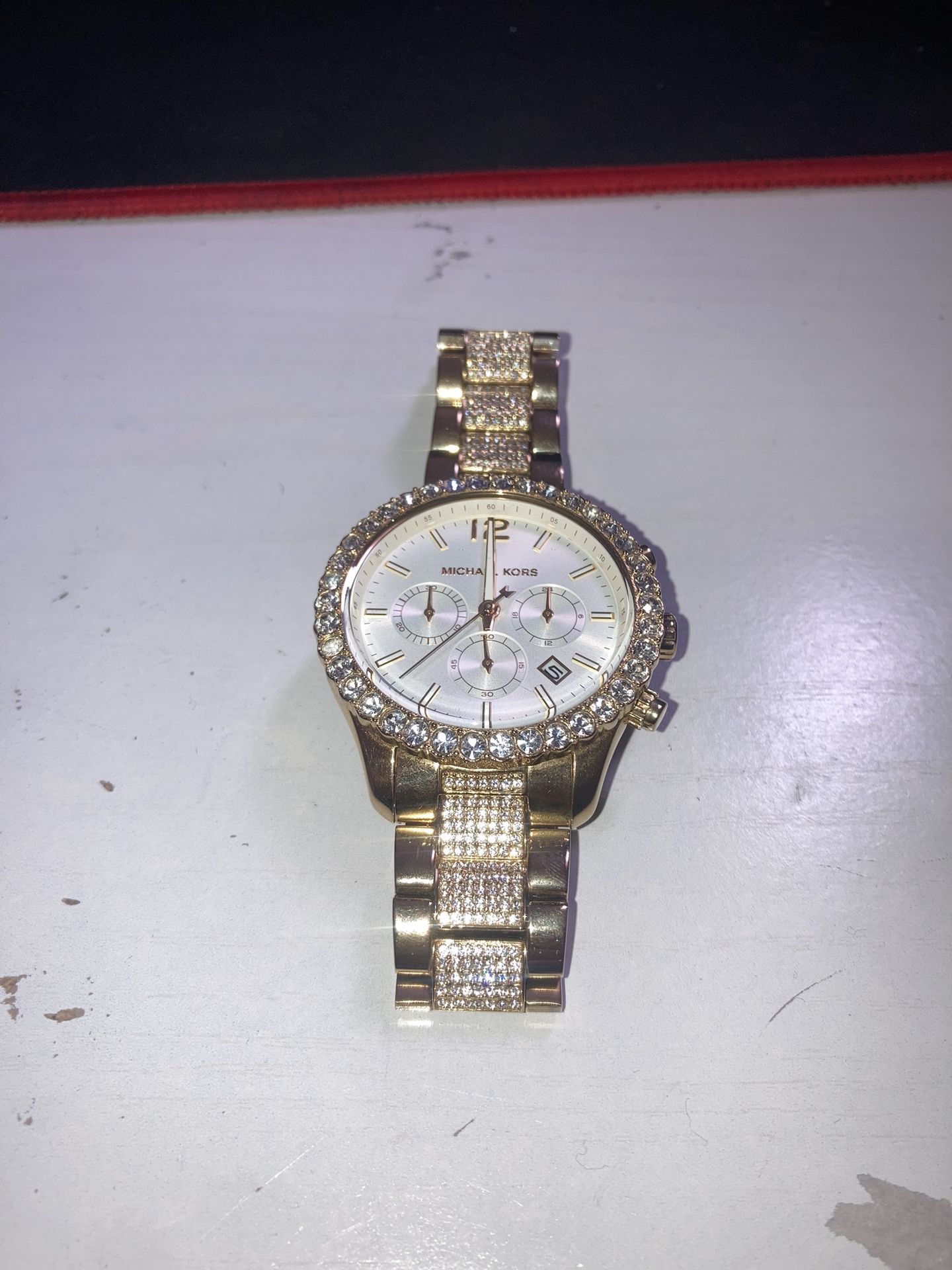 Michael Kors Outlet Oversized Gold Tone Watch