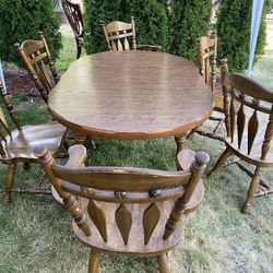7 Piece Solid Wood Dining Set