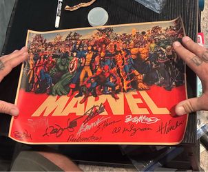 Signed Marvel poster