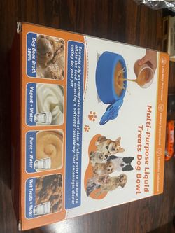 Multi- purpose liquid treats dog bowl