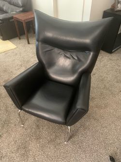 Vintage Hans Wegner CH445 Leather Wing Lounge Chair REPLICA