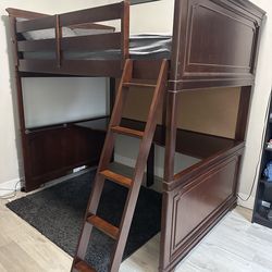 Bunkbed with bottom work table very good condition