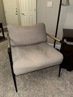 Modern Accent Chair with Metal Frame