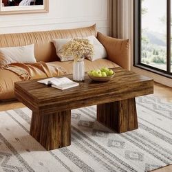 Rustic Wooden Coffee Table – Durable & Spacious