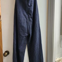 Indigo/Deep Dark Blue Pinstripe Jumpsuit 