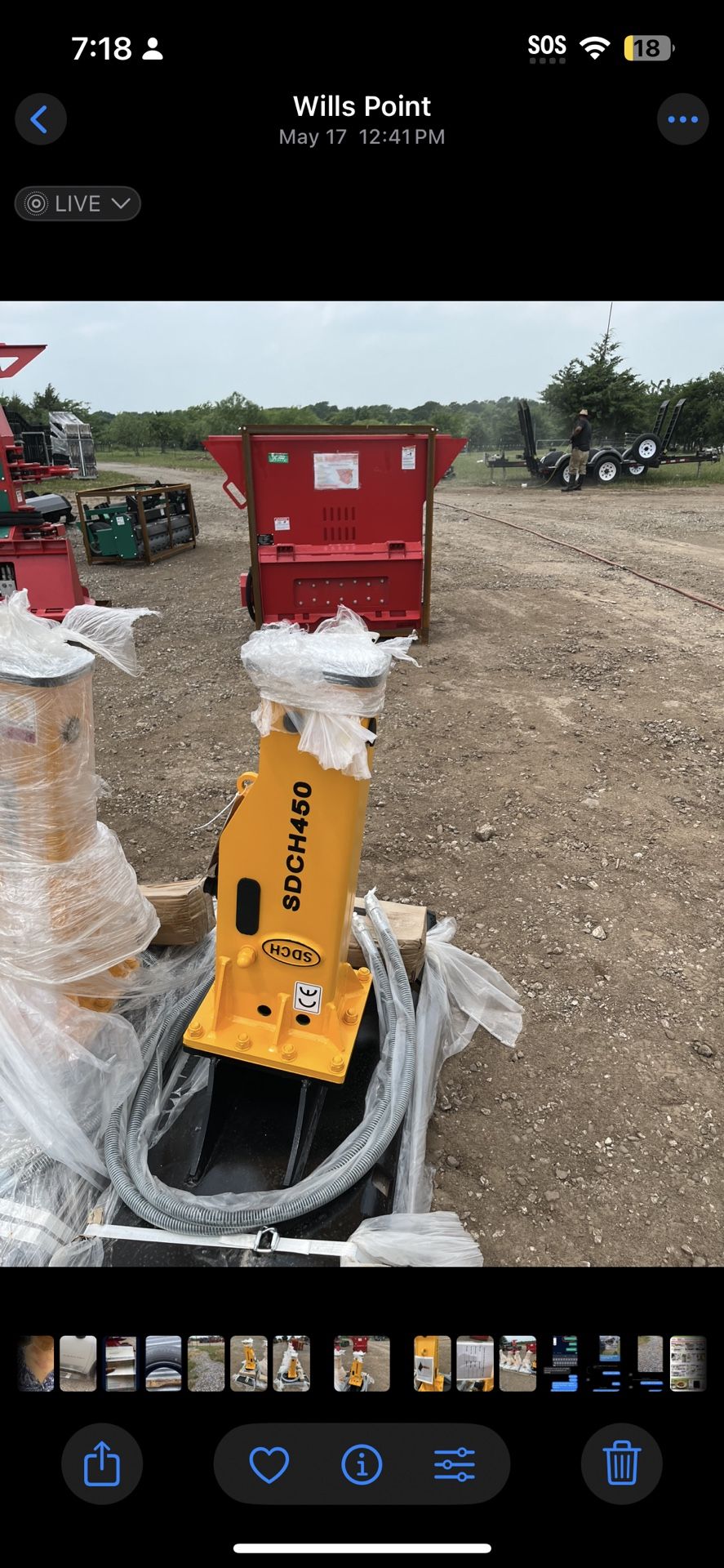 Hydraulic Breaker Hammer For Skid Steer Loader