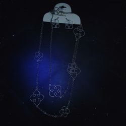 Matching Silver Earrings And Necklace