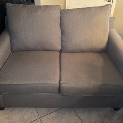 Gray Couch & Oversized Chair Set – $200