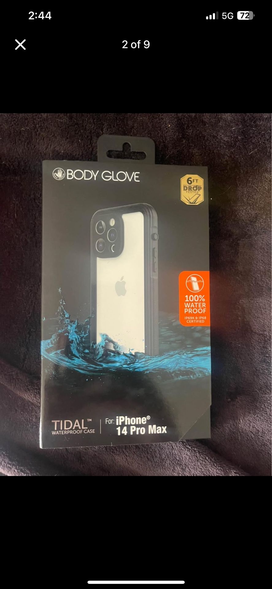 iPhone 14 Pro Max body glove 100% waterproof case case 6 feet drop tested, made by Tidal $8